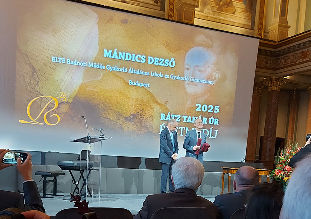 Mándics Dezső Rátz Tanár Úr Életműdíjas